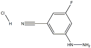 3-fluoro-5-hydrazinylbenzonitrile hydrochloride Struktur