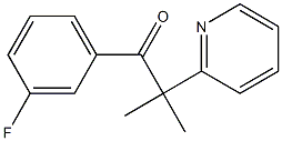 1-(3-fluorophenyl)-2-methyl-2-(pyridin-2-yl)propan-1-one Struktur