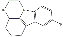 8-fluoro-2,3,3a,4,5,6-hexahydro-1H-pyrazino[3,2,1-jk]carbazole Struktur