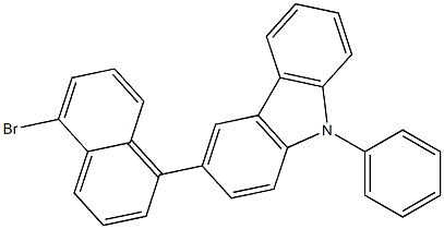 3-(5-Bromonaphthalen-1-yl)-9-phenyl-9H-carbazole Struktur