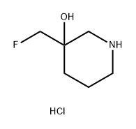 3-(fluoromethyl)piperidin-3-ol hydrochloride Struktur