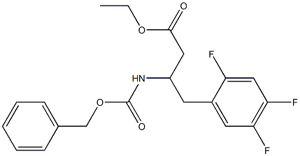 Ethyl 3-(((Benzyloxy)carbonyl)amino)-4-(2,4,5-trifluorophenyl)butanoate Struktur