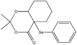 2,2-Dimethyl-4a-phenylseleno-hexahydrobenzo[1,3]dioxin-4-one Struktur