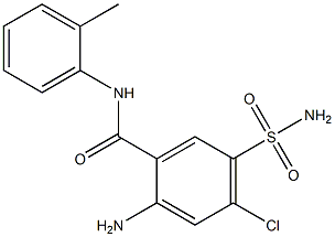 2-AMINO-4-CHLORO-5-SULFAMYL-N-(O-TOLYL)-BENZ-AMIDE Struktur