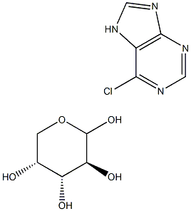 6-chloropurine arabinoside Struktur