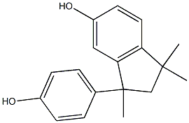 2,3-dihydro-3-(4'-hydroxyphenyl)-1,1,3-trimethyl-1H-inden-5-ol Struktur