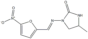 4-METHYL-1-((5-NITROFURFURYLIDENE)AMINO)-2-IMIDAZOLIDINONE Struktur