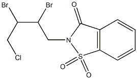 2-(2,3-dibromo-4-chlorobutyl)-1H-1,2-benzisothiazole-1,1,3(2H)-trione Struktur