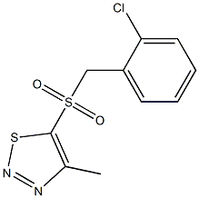 2-chlorobenzyl 4-methyl-1,2,3-thiadiazol-5-yl sulfone Struktur