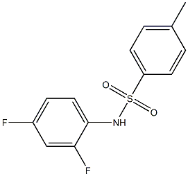 N1-(2,4-difluorophenyl)-4-methylbenzene-1-sulfonamide Struktur