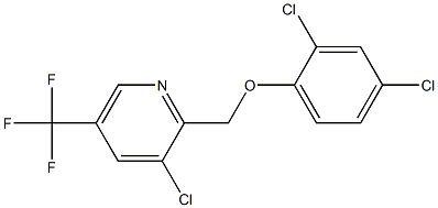 3-chloro-2-[(2,4-dichlorophenoxy)methyl]-5-(trifluoromethyl)pyridine Struktur