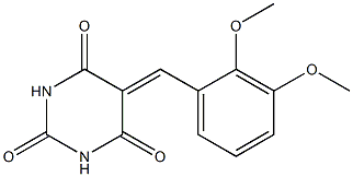 5-(2,3-dimethoxybenzylidene)hexahydropyrimidine-2,4,6-trione Struktur