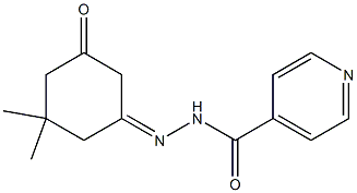 N'-(3,3-dimethyl-5-oxocyclohexyliden)isonicotinohydrazide Struktur