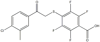 4-{[2-(4-chloro-3-methylphenyl)-2-oxoethyl]thio}-2,3,5,6-tetrafluorobenzoic acid Struktur