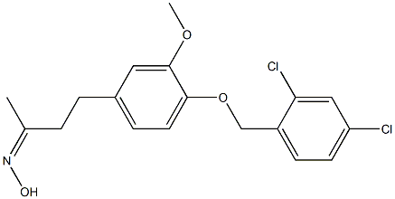 4-{4-[(2,4-dichlorobenzyl)oxy]-3-methoxyphenyl}butan-2-one oxime Struktur