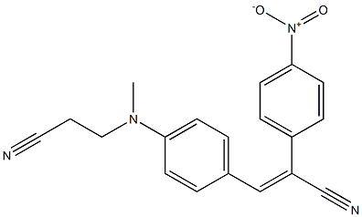 3-{4-[(2-cyanoethyl)(methyl)amino]phenyl}-2-(4-nitrophenyl)acrylonitrile Struktur