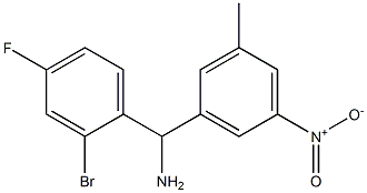 (2-bromo-4-fluorophenyl)(3-methyl-5-nitrophenyl)methanamine Struktur