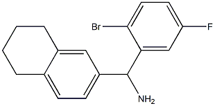 (2-bromo-5-fluorophenyl)(5,6,7,8-tetrahydronaphthalen-2-yl)methanamine Struktur