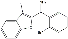 (2-bromophenyl)(3-methyl-1-benzofuran-2-yl)methanamine Struktur