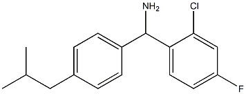 (2-chloro-4-fluorophenyl)[4-(2-methylpropyl)phenyl]methanamine Struktur