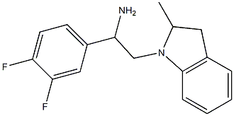 1-(3,4-difluorophenyl)-2-(2-methyl-2,3-dihydro-1H-indol-1-yl)ethan-1-amine Struktur