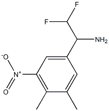 1-(3,4-dimethyl-5-nitrophenyl)-2,2-difluoroethan-1-amine Struktur