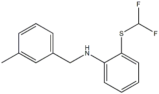 2-[(difluoromethyl)sulfanyl]-N-[(3-methylphenyl)methyl]aniline Struktur