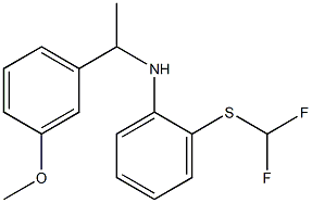 2-[(difluoromethyl)sulfanyl]-N-[1-(3-methoxyphenyl)ethyl]aniline Struktur