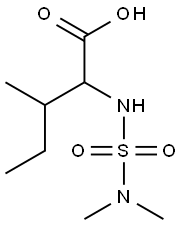 2-[(dimethylsulfamoyl)amino]-3-methylpentanoic acid Struktur