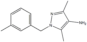 3,5-dimethyl-1-[(3-methylphenyl)methyl]-1H-pyrazol-4-amine Struktur