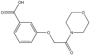 3-[2-(morpholin-4-yl)-2-oxoethoxy]benzoic acid Struktur