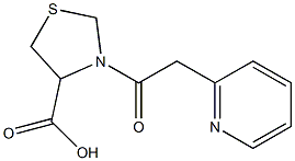 3-[2-(pyridin-2-yl)acetyl]-1,3-thiazolidine-4-carboxylic acid Struktur