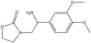 3-[2-amino-2-(3,4-dimethoxyphenyl)ethyl]-1,3-oxazolidin-2-one Struktur