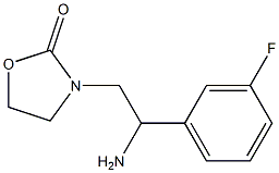 3-[2-amino-2-(3-fluorophenyl)ethyl]-1,3-oxazolidin-2-one Struktur