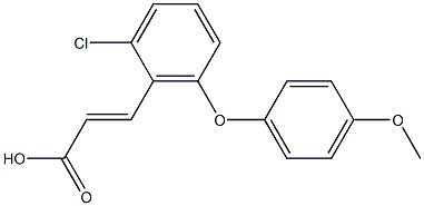 3-[2-chloro-6-(4-methoxyphenoxy)phenyl]prop-2-enoic acid Struktur