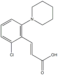 3-[2-chloro-6-(piperidin-1-yl)phenyl]prop-2-enoic acid Struktur