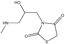 3-[2-hydroxy-3-(methylamino)propyl]-1,3-thiazolidine-2,4-dione Struktur