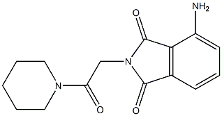 4-amino-2-[2-oxo-2-(piperidin-1-yl)ethyl]-2,3-dihydro-1H-isoindole-1,3-dione Struktur