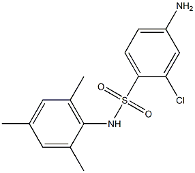 4-amino-2-chloro-N-(2,4,6-trimethylphenyl)benzene-1-sulfonamide Struktur