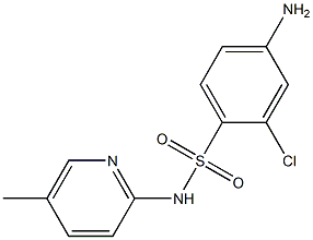 4-amino-2-chloro-N-(5-methylpyridin-2-yl)benzene-1-sulfonamide Struktur