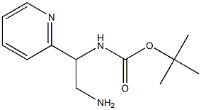 tert-butyl 2-amino-1-pyridin-2-ylethylcarbamate Struktur