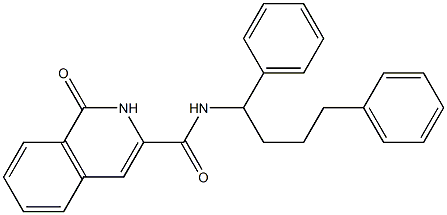 3-Isoquinolinecarboxamide,  N-(1,4-diphenylbutyl)-1,2-dihydro-1-oxo- Struktur