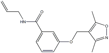 Benzamide,  3-[(3,5-dimethyl-4-isoxazolyl)methoxy]-N-2-propen-1-yl- Struktur