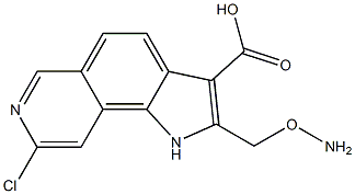 1H-Pyrrolo[2,3-f]isoquinoline-3-carboxylic  acid,  2-[(aminooxy)methyl]-8-chloro- Struktur