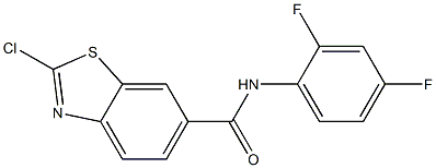 2-CHLORO-N-(2,4-DIFLUOROPHENYL)BENZO[D]THIAZOLE-6-CARBOXAMIDE Struktur