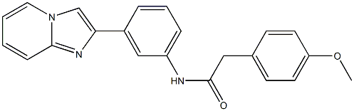 N-(3-imidazo[1,2-a]pyridin-2-ylphenyl)-2-(4-methoxyphenyl)acetamide Struktur