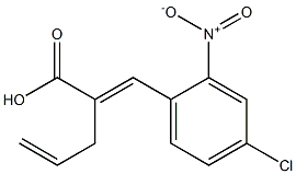 2-{4-chloro-2-nitrobenzylidene}-4-pentenoic acid Struktur