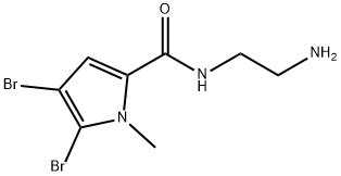 N-(2-aminoethyl)-4,5-dibromo-1-methyl-1H-pyrrole-2-carboxamide Struktur