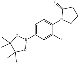 1-[4-(TETRAMETHYL-1,3,2-DIOXABOROLAN-2-YL)-2-FLUOROPHENYL]PYRROLIDIN-2-ONE Struktur