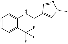 N-[(1-methyl-1H-pyrazol-4-yl)methyl]-2-(trifluoromethyl)aniline Struktur